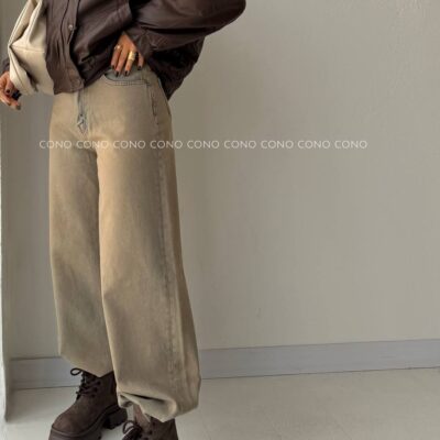 شلوار جین کرم 21759